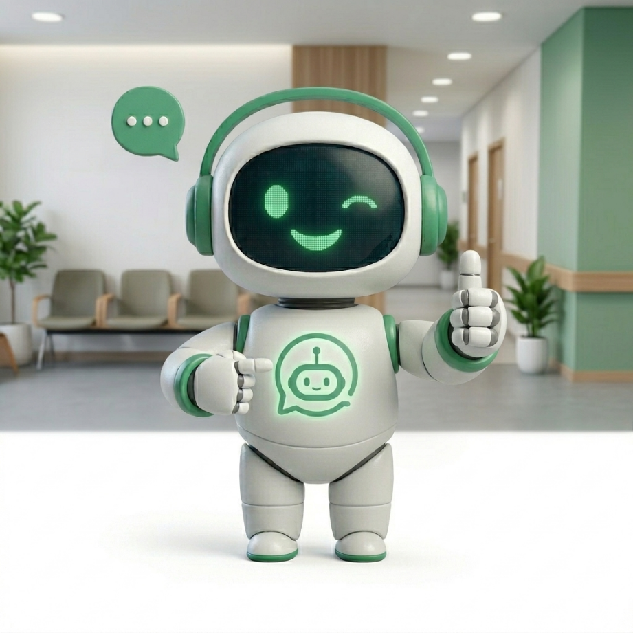Mascote MandúZap na clínica